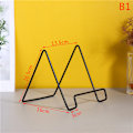 Miniatyrbillede 1 af 5: Sort Guld Holder Desktop Display Stand Opbevaringshylde Black L