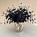 Miniatyrbilde 2 av 8: 34cm sorte eukalyptus kunstige blomster til romdekorasjon De