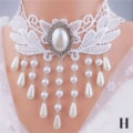 Pikkukuva 1 / 8: Vintag Classic Gothic Lace Choker Naisten Musta Crystal Pend H