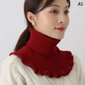 Miniatyrbilde 1 av 5: Varm strikket krage Ull Dame Turtleneck Knitted False Col A5