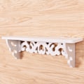 Miniatyrbilde 2 av 8: Hvit trevegghylle display hengende stativ Oppbevaring Varer Hold White Medium