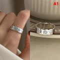 Miniatyrbillede 1 af 8: Smile Shape Ring Til Kvinder Fine Smykker Finger Justerbar Åben A1