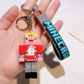 Miniatyrbillede 4 af 8: Nyt 3D-spil Minecraft PVC nøglering Ainme Steve Creeper My World A4