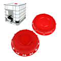 Miniatyrbilde 4 av 8: Rød IBC lokk vann væske lagring IBC tank montering plastdeksel B