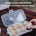 Miniatyrbilde 4 av 8: Egg Box 3/4/8 Grids Egg Holder Container For Outdoor Camping Pi 4 squares