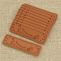 Miniatyrbillede 6 af 6: 50 stk DIY brun lavet med hjerte PU læder håndlavede etiket tags N9