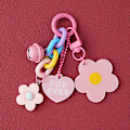 Pikkukuva 7 / 8: Creative Candy Color Flower Heart Riipus avaimenperä ja avaimenperä Ba White