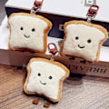 Pikkukuva 1 / 8: Toast Bread Avaimenperä Cartoon Pehmo Doll Riipus avaimenperä Char