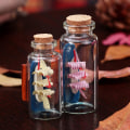 Miniatyrbilde 5 av 8: 10 STK mini glassflasker med korkstopper klar flaske 10ml-10pcs
