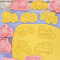 Miniatyrbillede 5 af 5: 8 Stk/Set Køretøj Bil Cookie Forme 3D tegneserie Cookie Form Biscu B