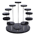 Miniatyrbilde 1 av 8: Cupcake-stativ Akryl Display Stativ For smykker Kake Dessert Ra Black 12