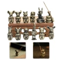 Miniatyrbillede 2 af 5: Røgelse Pinde Holder Brænder Zodiac Dyr Joss-Stick Stand Cen Monkey