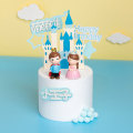 Miniatyrbillede 2 af 3: Palace Princess Cake Topper til bryllupsfødselsdagsbageudstyr Multicolor A6