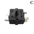 Miniatyrbilde 1 av 8: 3/5 pin 2/4 posisjon dreiebryter velger AC 250V 16A elektr. C