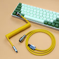 Miniatyrbillede 4 af 5: aron 1,8 m oprullet Type-C til USB Et TPU mekanisk tastaturkabel A