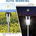 Miniatyrbillede 6 af 8: Solar Lamp Powered LED-lys Farverig udendørs regntæt gårdhave warm