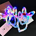 Miniatyrbilde 7 av 8: 1 STK New Plush Glow Glow Ball Hårbånd Party Plysj Glow Headwe A