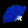 Miniatyrbillede 1 af 8: 9 farver ny kostume bryllup showgirl dans folding hånd fjer Blue