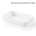 Miniatyrbillede 1 af 5: Opbevaringsboks Desktop Kosmetisk Opbevaringsbakke Makeup Tøj Tablewa white L