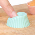 Miniatyrbilde 3 av 5: 10 stk Silikonkakeform Rundformet Muffinskopp Minikakekopp Green 3.5*2.3*1.6cm