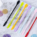 Miniatyrbilde 3 av 8: Silikon Spatel Krukke Skraper Scoop Tip Lang Dobbelthodet Cosme Black