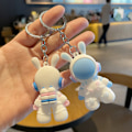 Pikkukuva 4 / 8: Space Astronaut avaimenperä sarjakuva riipus PVC avaimenperä Bunny B Pink