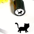 e Tecknad Svart Kattunge Stämpel Härlig Form DIY Scrapbooking Deco A10