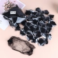 Pikkukuva 7 / 8: 50 kpl hiusverkko musta elastinen nippu Mesh hiusverkkoverkko 5#-50Pcs