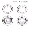 Pikkukuva 1 / 5: Sarjat Snap Fasteners Kit Tool Metal Snap Buttons Renkaat Fastilla C