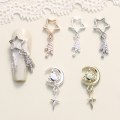 Miniatyrbilde 3 av 8: 5 stk Nail Diamond Nail Art Decor Star Moon Nail Drills Patch Na A4
