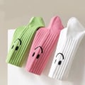 Miniatyrbillede 5 af 8: Smilende ansigt Kvinder Sokker Kawaii e Funny Bomuld Sokker Glade Varme A5