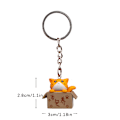 Miniatyrbillede 1 af 8: Creative e Little Cat Box nøglering til kvinder mænd nøglering taske C Orange