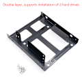 Miniatyrbillede 1 af 5: 2,5 til 3,5 harddiskbeslag Harddisk Dobbelt Desktop SSD-montering