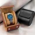 Miniatyrbilde 3 av 5: Retro Single Watch Bag Lær Watch Oppbevaringsboks Portable Trave B