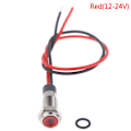 Miniatyrbillede 1 af 5: P67 Vandtæt 6 mm LED-advarselslampe i metal 6(Red 12-24V)