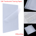 Miniatyrbillede 1 af 8: 100 stk. Transparent tegnepapir til kalligrafi og tegning