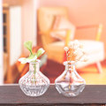 Miniatyrbilde 5 av 5: 1:12 Dukkehus Oppbevaringstank Glassflaske m/korklokk Tiny Jar 4#