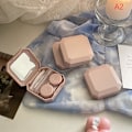 Pikkukuva 1 / 8: Candy Color Piilolinssit Box Yksivärinen Kannettava piilolinssi Light pink