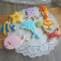 Miniatyrbilde 1 av 8: 8 stk sjøfisk dyr ter Sugarcraft kakedekorering informasjonskapsler Pa