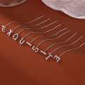 Miniatyrbillede 8 af 8: Bogstaver Øreringe Line For Women Letter Chain Tassel Drop Hangin S