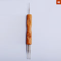Miniatyrbilde 1 av 5: Dobbelthodet Dreadlock Hekle Bambus Håndtak Krok For Dreadsloc 0.5mm(1+3)