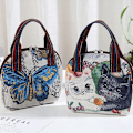 Miniatyrbilde 8 av 8: Vevde vesker for kvinner Skulderveske Retro Casual Tote Håndvesker Et A
