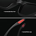 Miniatyrbillede 8 af 8: Udendørs polariserede solbriller Unisex sort stel mænd kvinder UV400 A3