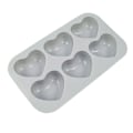 Miniatyrbillede 4 af 8: 1 stk. 6-huls silikone kageforme 3D kærlighed fersken form DIY B Gray