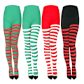 Miniatyrbillede 2 af 5: Dame Tights Uigennemsigtige strømper Strømpebukser Julefest Makeup Red&White