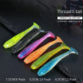 Miniatyrbillede 4 af 8: 8 stk Aohu Long Casting Road Runner 7.5CM3.65G Skrue T-tail Roa A