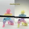 Miniatyrbilde 1 av 8: 3D-printet kul Super Saiyan pennholderfigur skrivebordsstasjon Multicolor