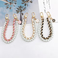 Pikkukuva 3 / 8: Vintage Pearl -laukkuhihna käsilaukkuun Double Layer Chain Pearl Ph White