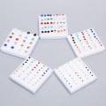 Miniatyrbilde 5 av 5: 20 par sett Rhinestone Crystal Stud øredobber 3mm