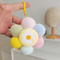 Miniatyrbilde 1 av 8: 1PC Solsikke smilefjes null lommebok anheng nøkkel bag mini hode B